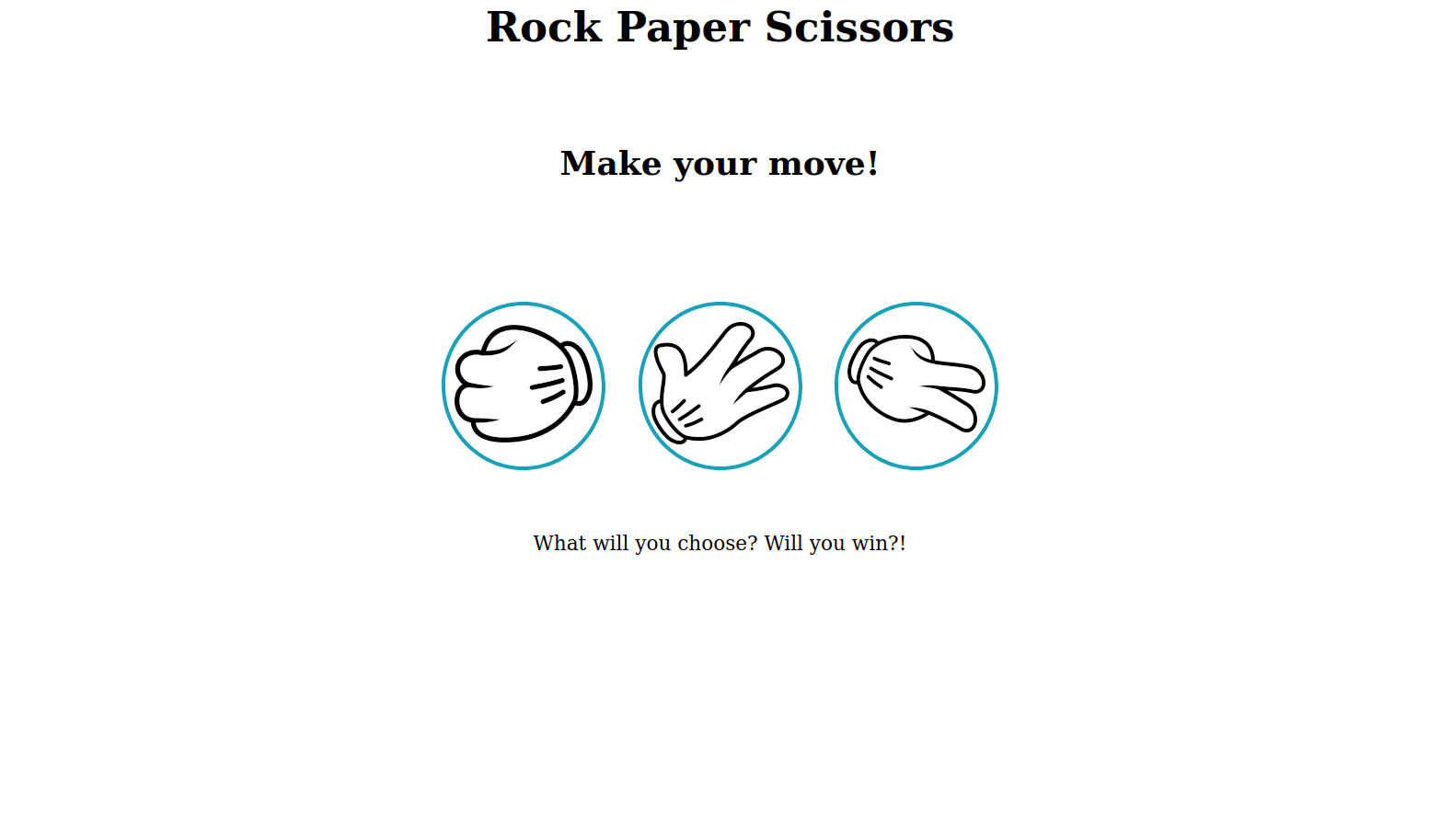 Projet rock paper scissors